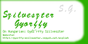 szilveszter gyorffy business card